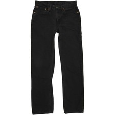 Levi's 751 Men Black Straight Regular Jeans W32 L32 (80092)