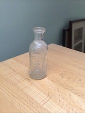 Vintage 1920s Glass  Doll Nursing Bottle Embossed Petite Doll Time To Feed Baby