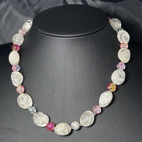 Crackle quarts clear - clear, beads