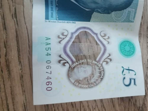 Five pound notes aa - five,