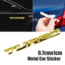 Universal 3D Alloy Metal Letter Turbo Car Emblem Badge Sticker Decal Accessories