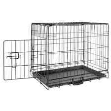 Single Door Dog Crate Metal Pet Carrier Strong Tray Transporting Small Cage Pet
