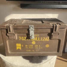  Genuine Army H50 MK1 5V140A Ammunition Metal Trunk Storage Tin 1956