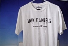 Jack Daniels No.7 Tennessee Whiskey Women's Crew Neck JD White T-Shirt Large 01 