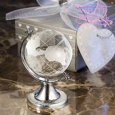 Crystal Globe - Wedding / Party Favours | Table Decoration | NEW | Spins on Axis
