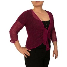 Womens Open Front Tie Up Shrug