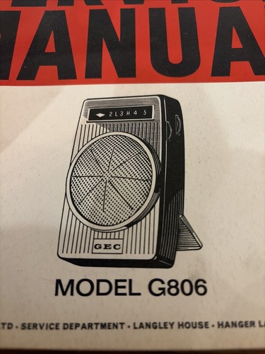 G806 transistor radio gec - g806,