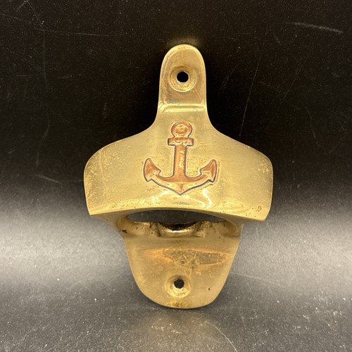 Brass bottle opener - brass, 9cm