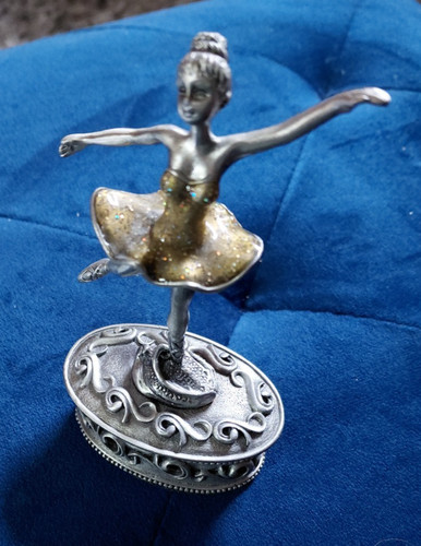 Gorgeous pewter trinket - , box
