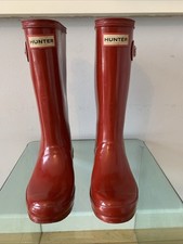 Hunter Original Kids Wellies Red UK Size 1 EU 33