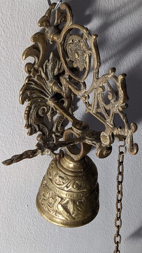 Antique brass monastery bell - antique,