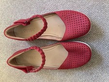 Hotter Blake red Leather Flat