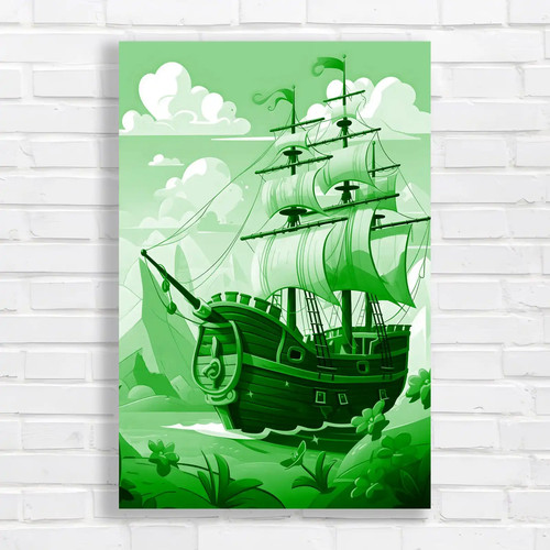 Enchanting pirate ship green - enchanting,