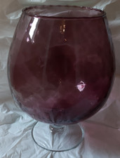 Vintage Extra Large Amethyst / Purple Balloon Glass Goblet/Bowl 36cm tall VGC