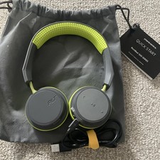 Plantronics BackBeat 500 Bluetooth Headphones Grey Green Lightweight Memory Foam