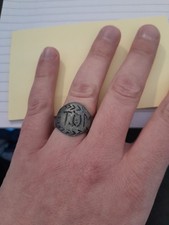 silver Roman legionnaires ring - Latin word Letum meaning death, destruction 