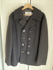 Schott NYC Black Wool 740 Pea