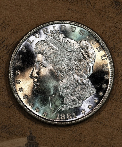 1881 morgan silver dollar - silver,