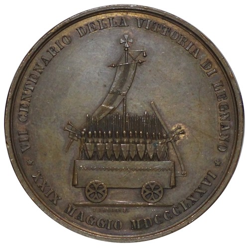 Medal milan 1876 7th centenary - medal,