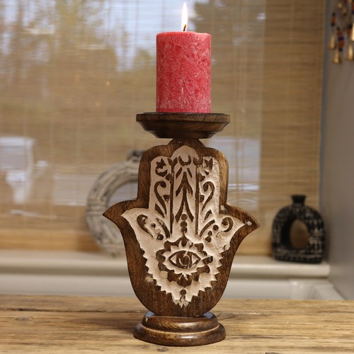 Candle stand classic - candle, wooden