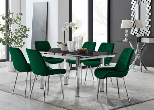 Enna black glass extending - black,