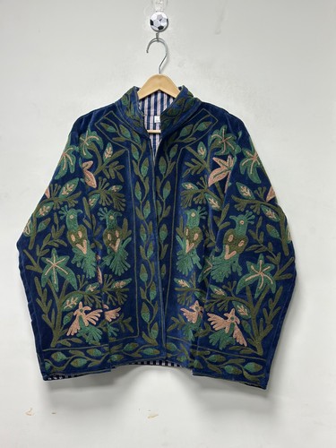 Blue velvet suzani - velvet,