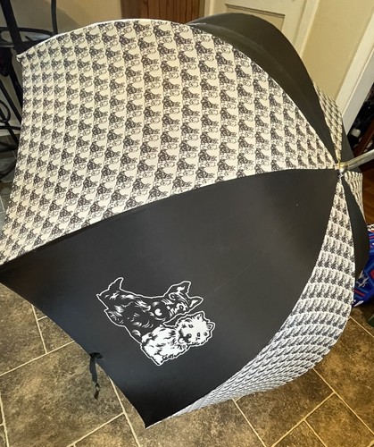 Vtg scottie dog umbrella large - scottie,