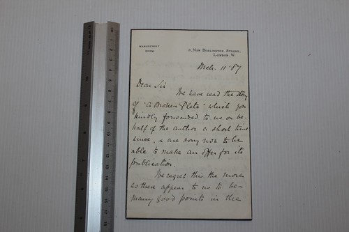 1887 rejection letter from - letter,