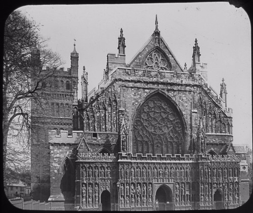 Glass magic lantern slide - magic,