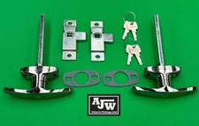 2 x Chrome T Handle + Small