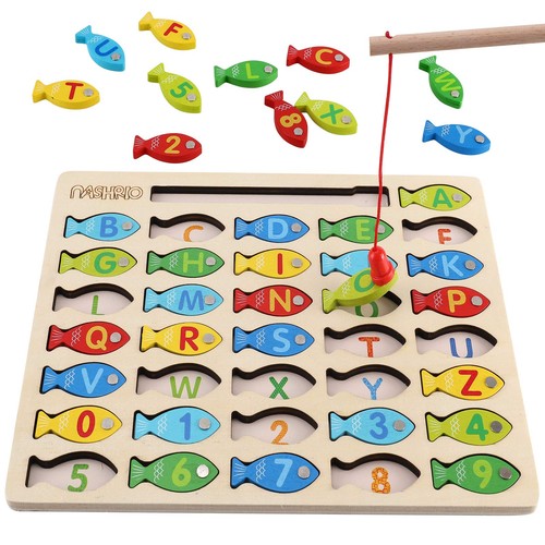 Magnetic wooden fishing - magnetic,