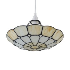 Traditional Tiffany Easy Fit Uplighter Pendant Shade Ceiling Lightshade