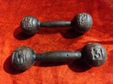 2 Antique Bar Bells Fitness