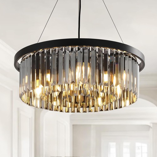Tier round crystal hanging - crystal,