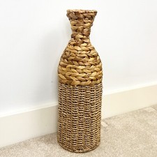 Large Floor Standing Vase for Artificial Flowers Pampas Grasses Tall Wicker Gift