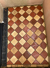 Victorian Buff Square Tiles Reclaimed Antique x1  4¼"x4¼" ( 1 tile)