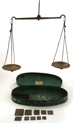 Antique gold scales 1850s - antique,
