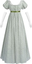 CR ROLECOS Regency Dress Jane Austen Dresses Victorian Tea Party Gown White