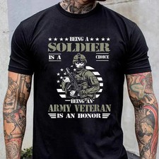 Army Veteran T-Shirt Soldier