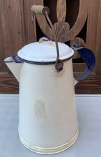 Original vintage Enamel metal Milk Churn Jug w/ Lid & handle 4 liters , 7 pint