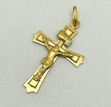 Solid 9ct Yellow Gold Crucifix