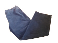 MARKS & SPENCER CORDUROY TROUSERS UK 18 NAVY COTTON/ELASTANE WIDE LEG 30L