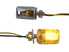 LED Indicators for BSA Gold Star Bantam Cafe Racer Project - Small Mini Chrome