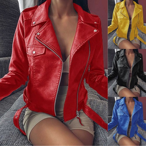Ladies faux leather zip - ladies,