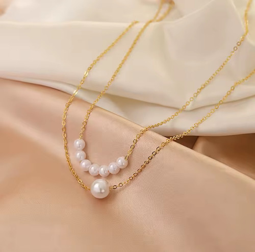 Elegant pearl choker necklace - elegant,