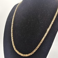 9ct Solid Yellow Gold Byzantine Chain Necklace 20" – 29.8g - 2.5mm - Heavy