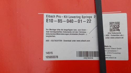 Eibach pro kit - pro, lowering