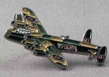 WWII LANCASTER BOMBER PLANE PIN BADGE