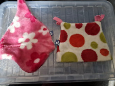 2 LOVELY FLOWERS NAD SPOTS WARM HATS BY BUGGYSNUGGLE 1-2 years (ref22)