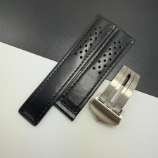 Black Leather Watch Strap With